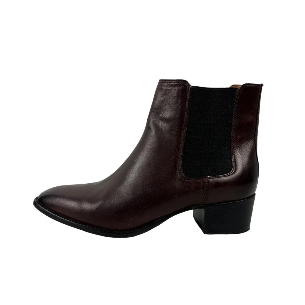 FRYE Womens Size 10 B Dara Brown Leather Chelsea Boots Distressed Made In Mexico